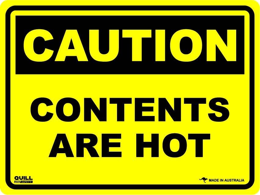Caution Signs - Contents Are Hot Image