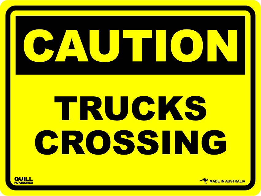 Caution Signs - Trucks Crossing Image
