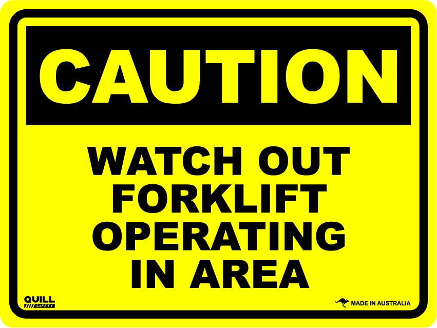 Caution Signs - Watch Out Forklift Operating In Area image