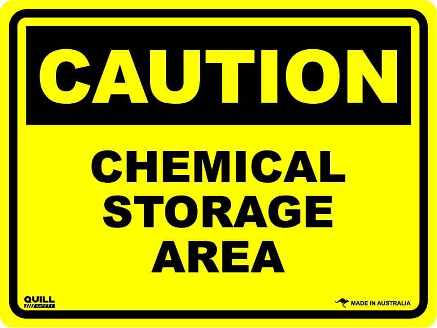 Caution Signs - Chemical Storage Area Image