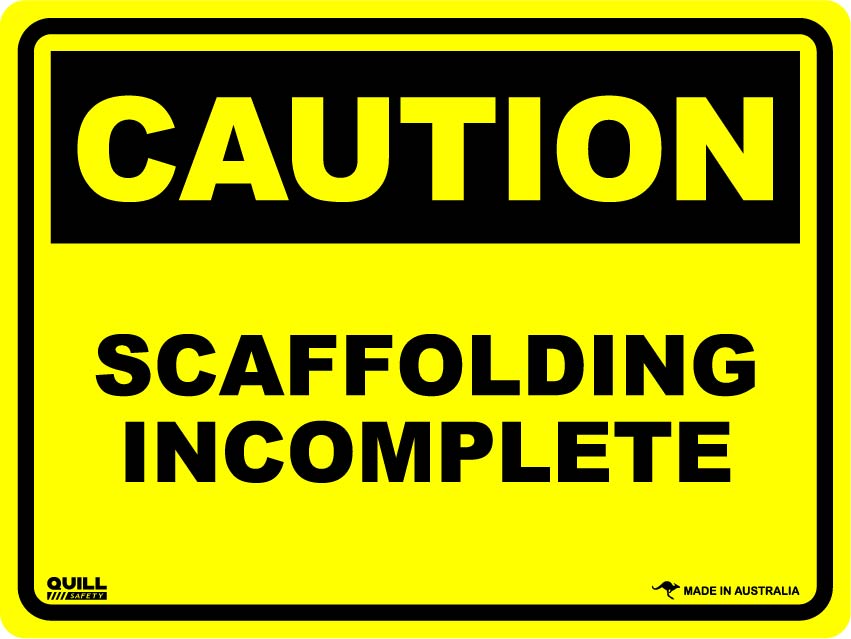Caution Signs - Scaffolding Incomplete Image