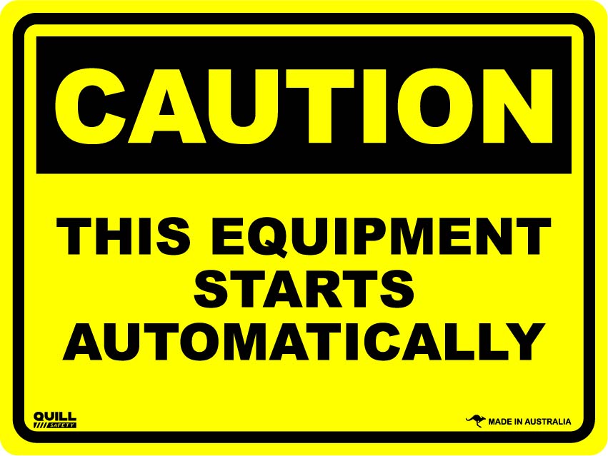 Caution Signs- This Equipment Starts Automatically Image