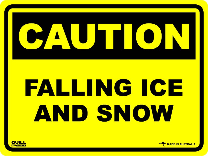 Caution Signs - Falling Ice And Snow Image