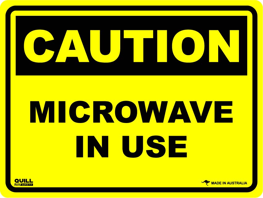 Caution Signs - Microwave In Use Image