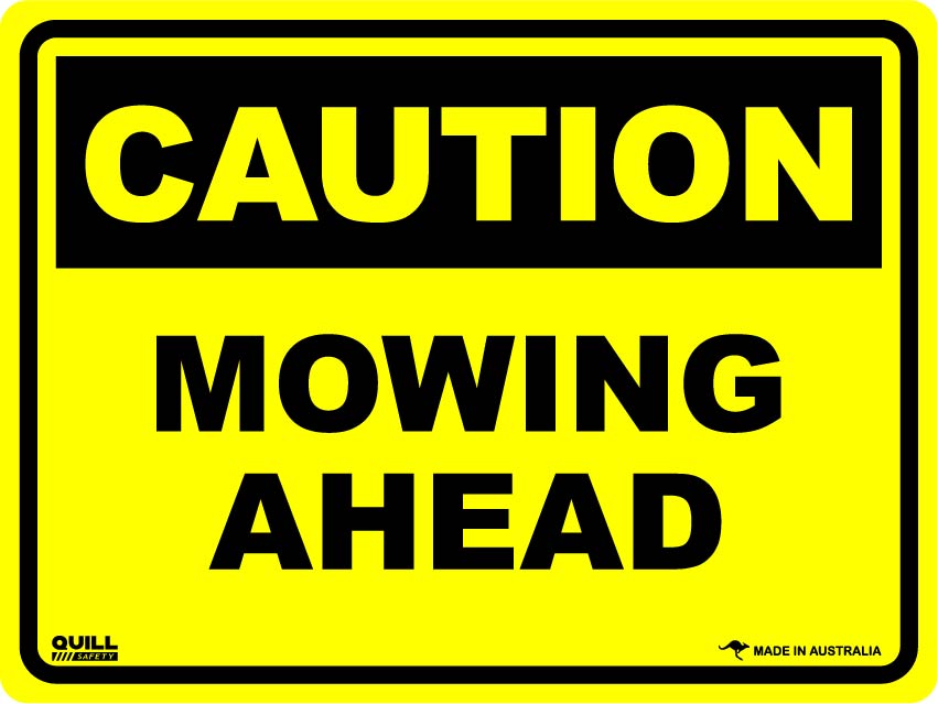 Caution Signs - Mowing Ahead Image