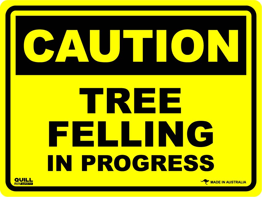 Caution Signs - Tree Felling In Progress Image