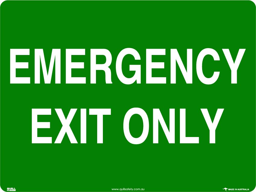Emergency Signs - Emergency Exit Only Image