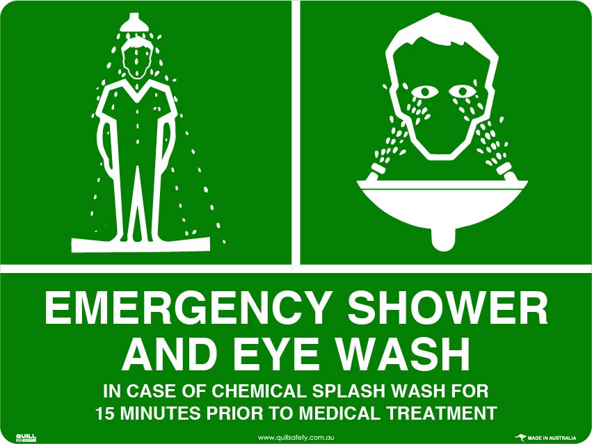 Emergency Signs - Emergency Shower And Eye Wash Image
