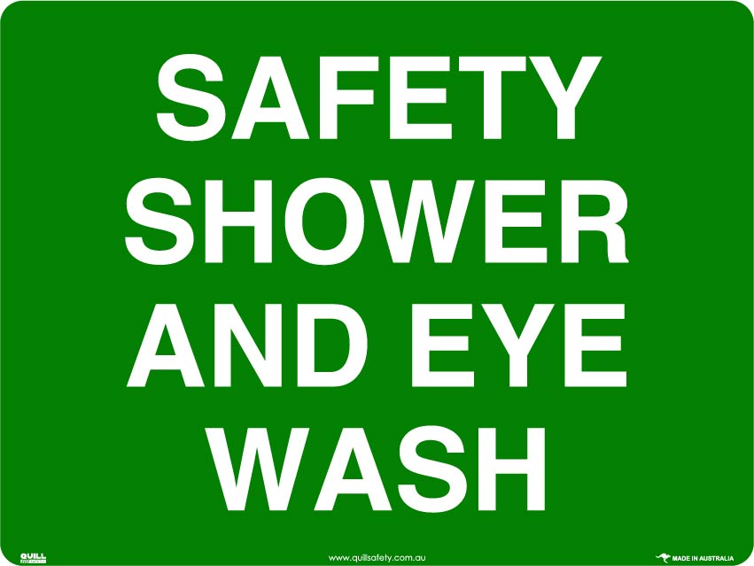 Emergency Signs - Safety Shower And Eye Wash Image