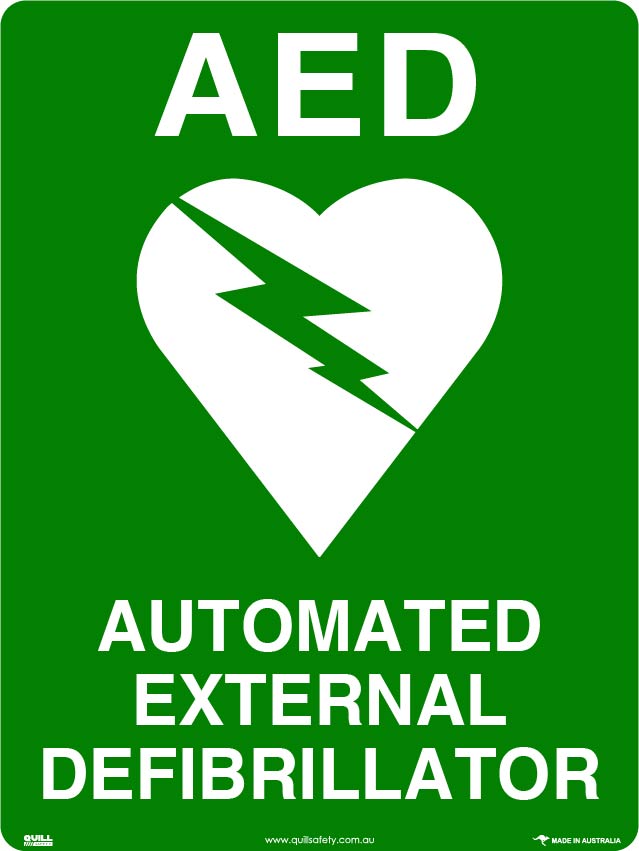 Emergency Signs - AED Automated External Defibrillator Image