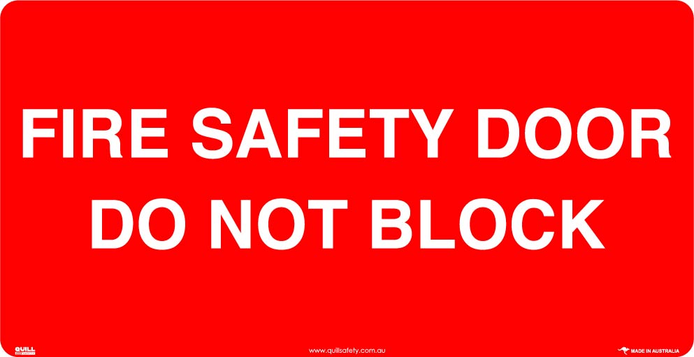 Fire Signs - Fire Safety Door Do Not Block Image
