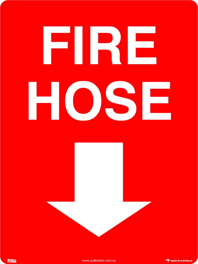 Fire Signs - Fire Hose (With Arrow) Image
