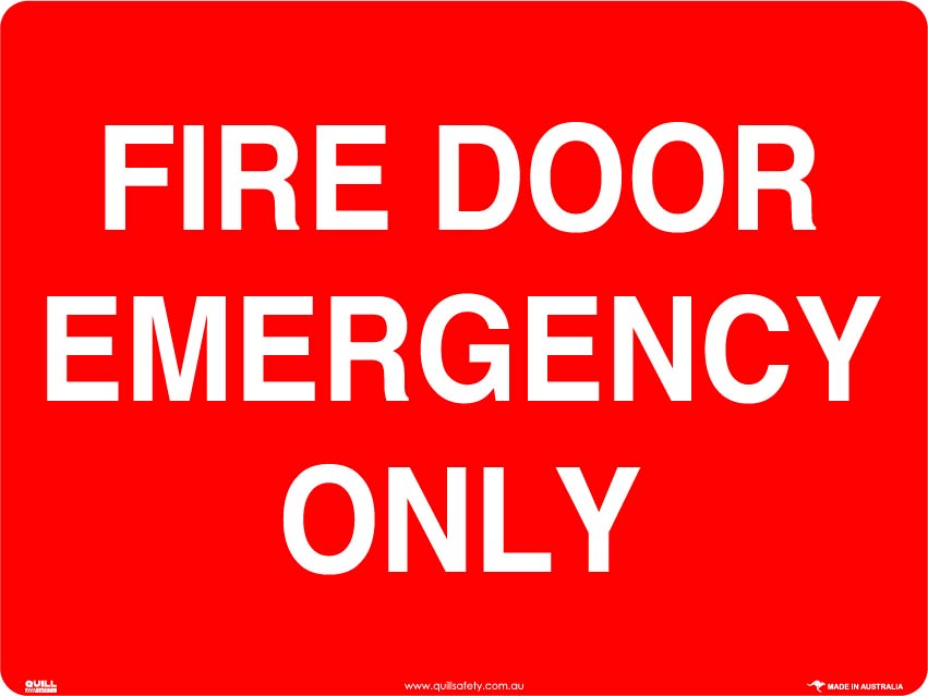 Fire Signs - Fire Door Emergency Only Image