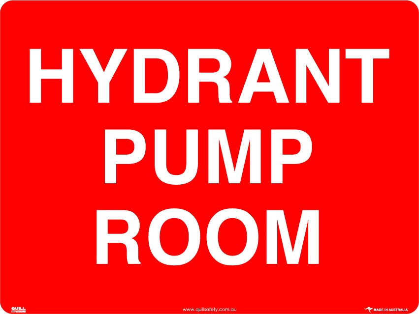 Fire Signs - Hydrant Pump Room Image