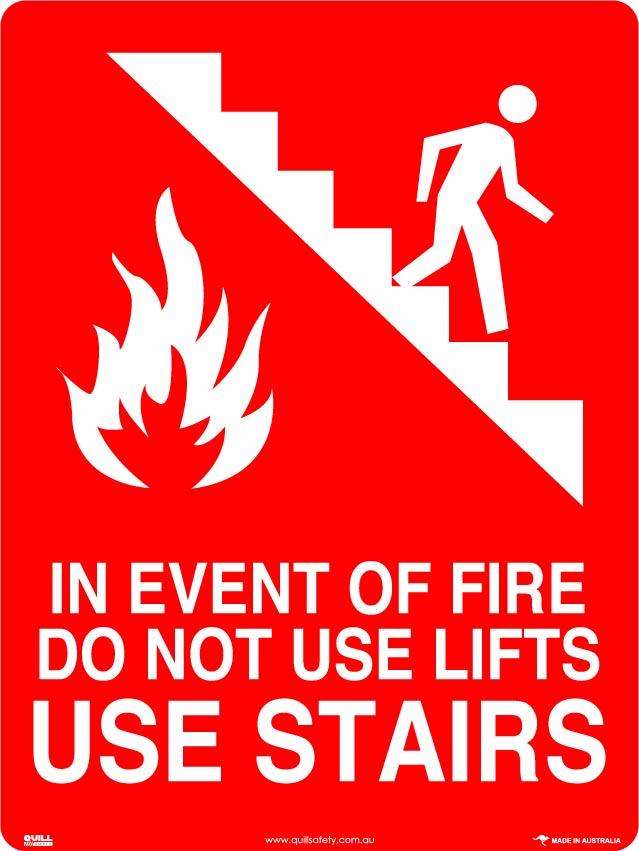 Fire Signs - In Event Of Fire Do Not Use Lift Use Stairs Image