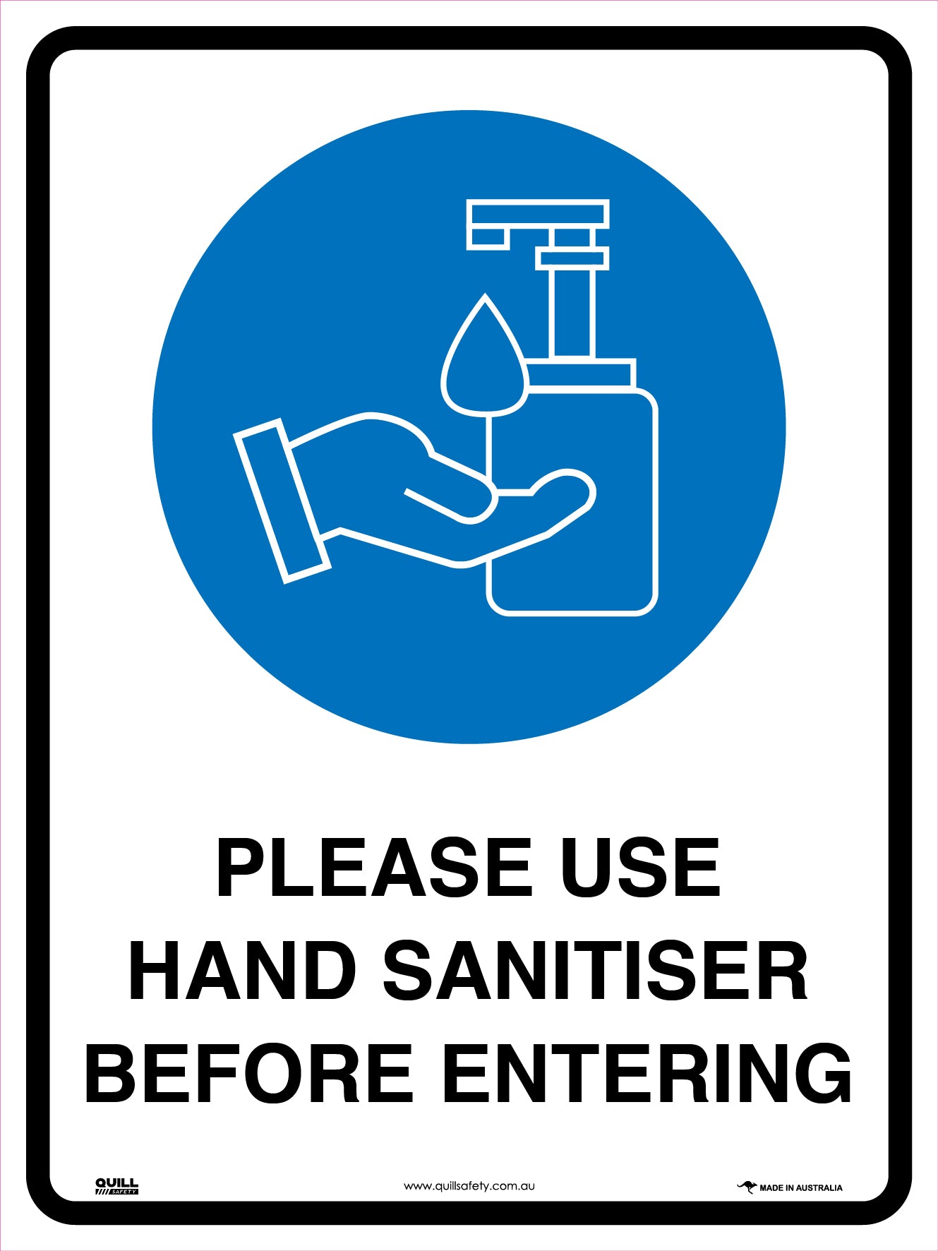 Mandatory Signs - Please Use Hand Sanitiser Before Entering Image