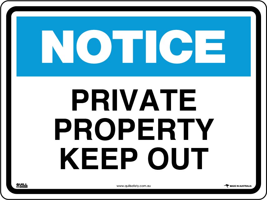 Notice Signs - Private Property Keep Out Image