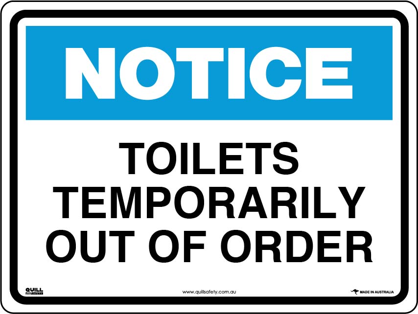 Notice Signs - Toilets Temporarily Out Of Order Image