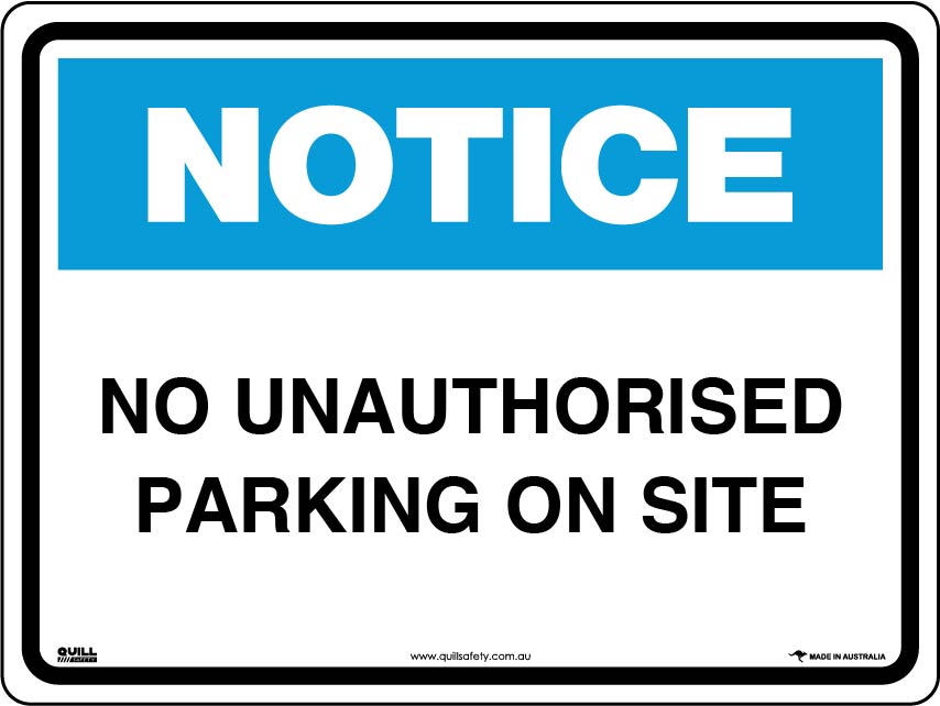 Notice Signs - No Unauthorised Parking On Site Image