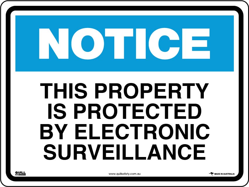 Notice Signs - This Property Is Protected By Electronic Surveillance Image