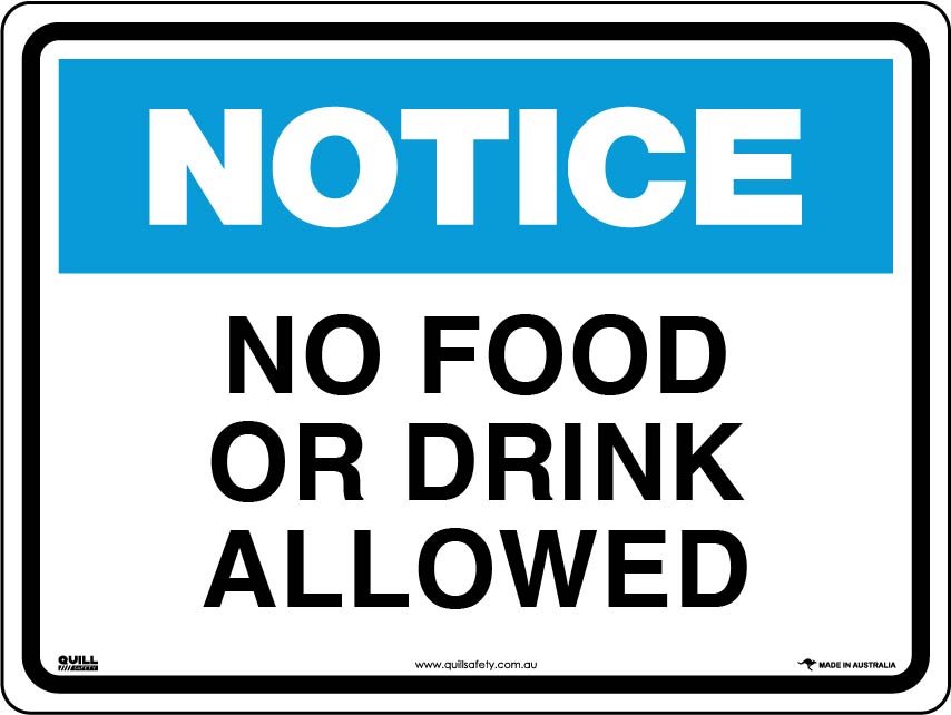Notice Signs - No Food Or Drink Allowed Image