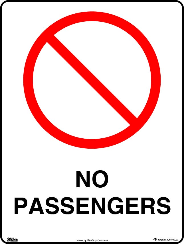 Prohibition Signs - No Passengers Image