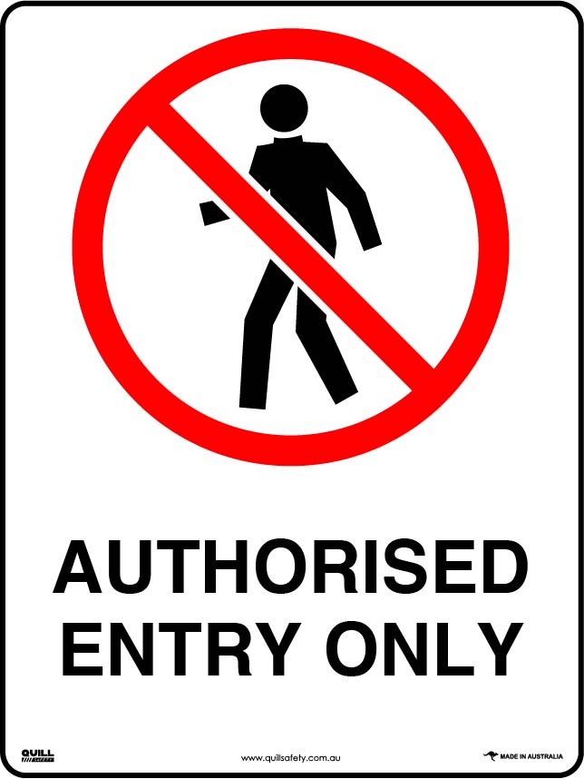Prohibition Signs - Authorised Entry Only Image