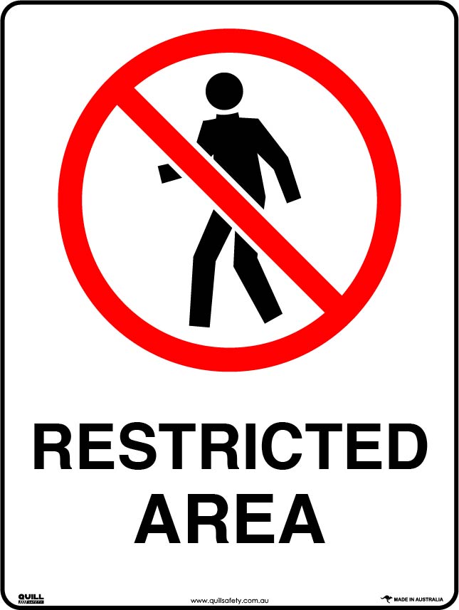 Prohibition Signs - Restricted Area Image