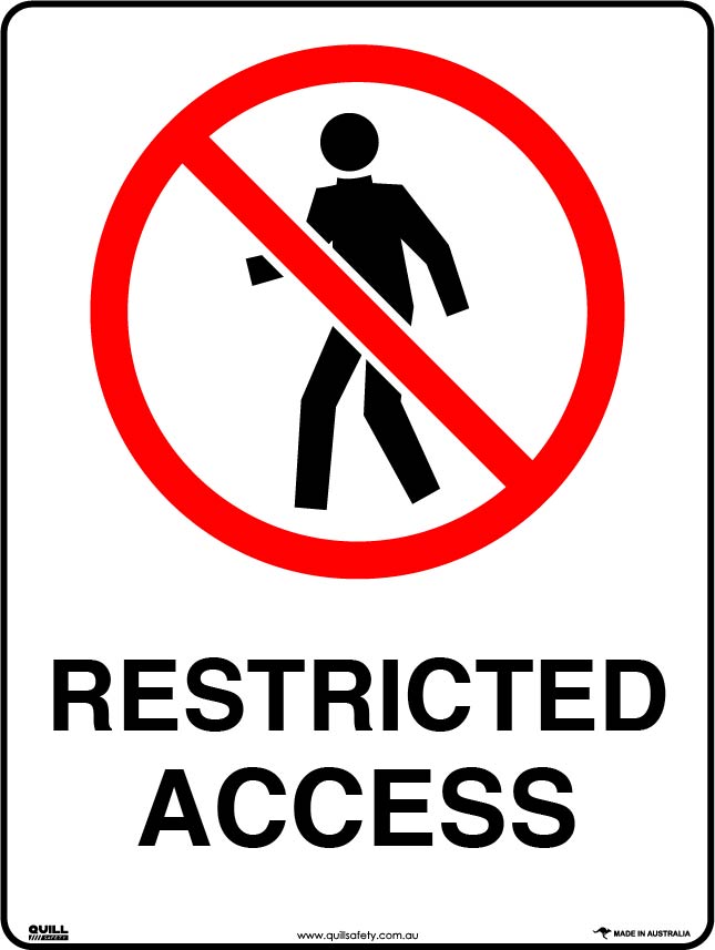 Prohibition Signs - Restricted Access Image