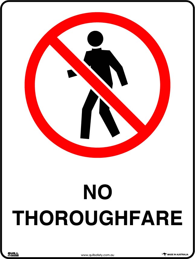 Prohibition Signs - No Thoroughfare Image