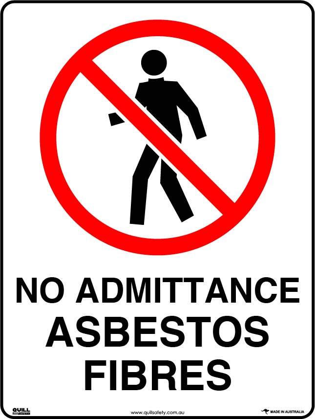 Prohibition Signs - No Admittance Asbestos Fibres Image