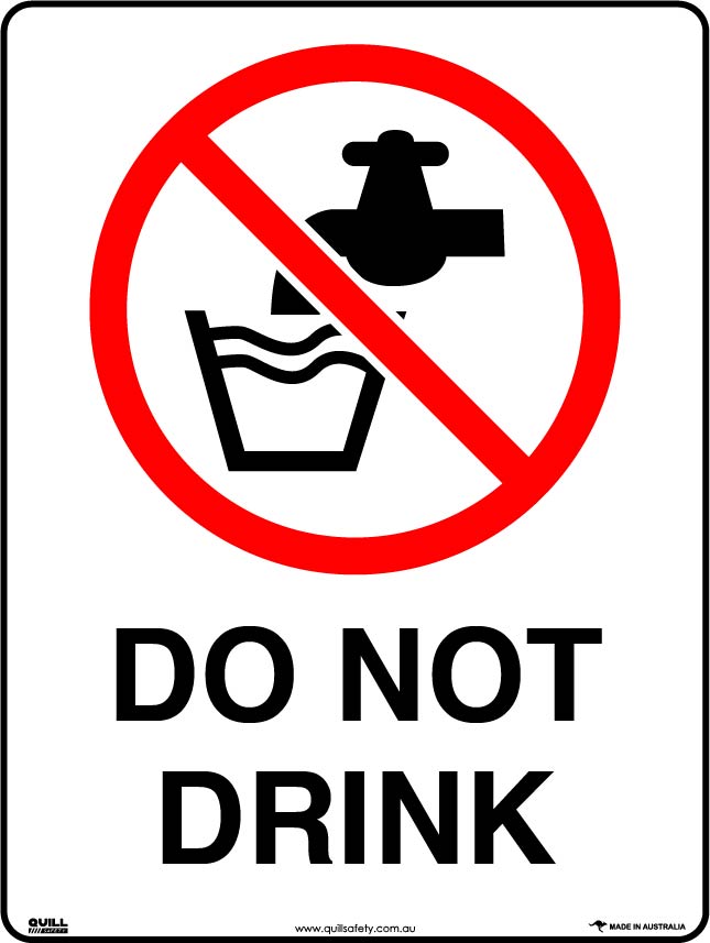 Prohibition Signs - Do Not Drink Image
