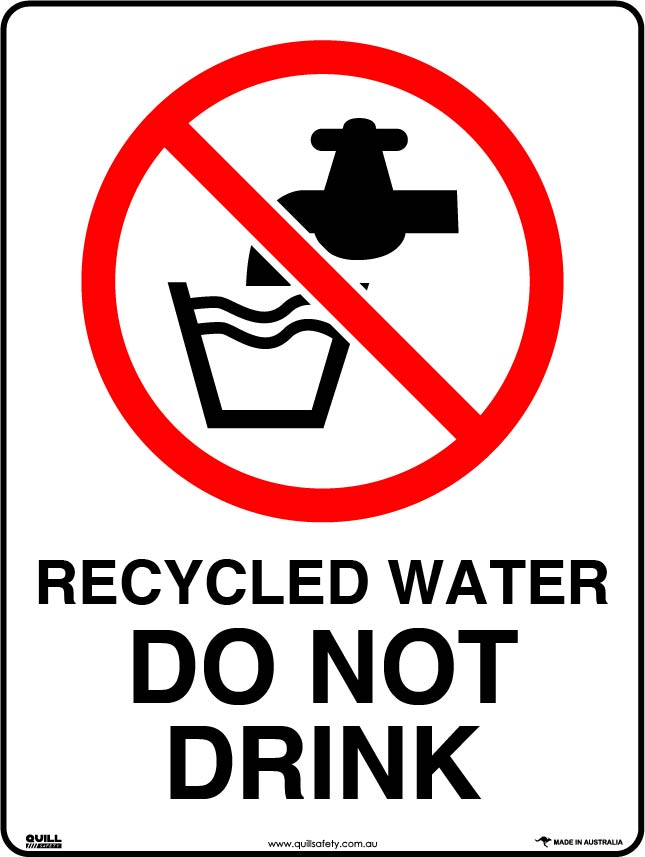 Prohibition Signs - Recycled Water Do Not Drink Image
