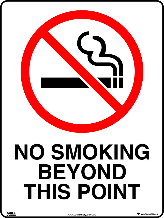 Prohibition Signs - No Smoking Beyond This Point Image
