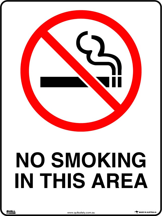 Prohibition Signs - No Smoking In This Area Image