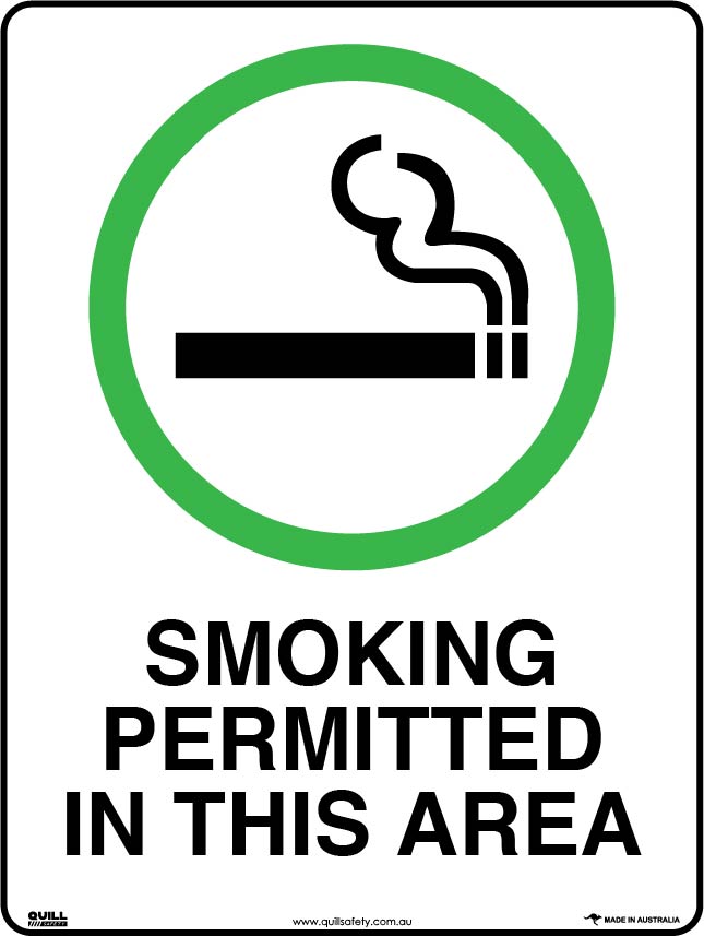 Prohibition Signs - Smoking Permitted In This Area Image