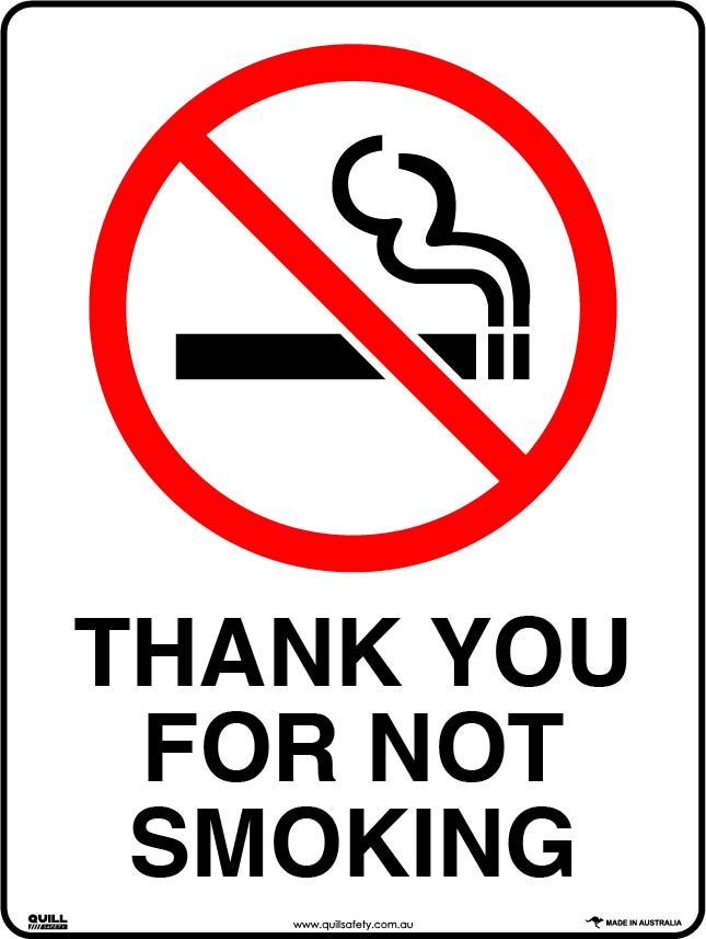 Prohibition Signs - Thank You For Not Smoking Image
