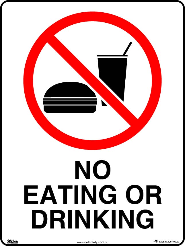 Prohibition Signs - No Eating Or Drinking Image