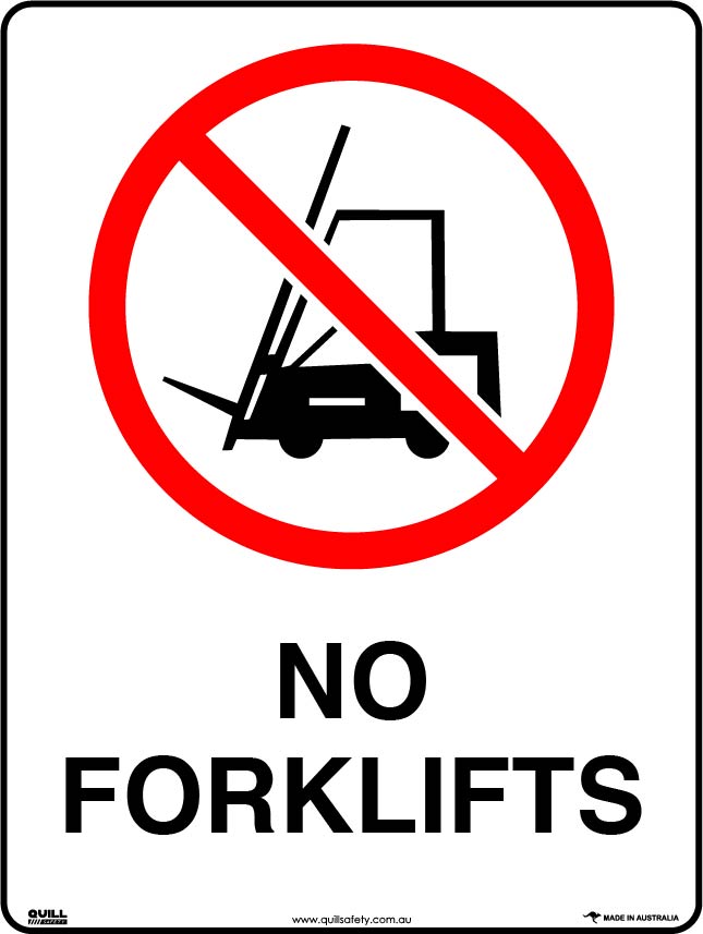 Prohibition Signs - No Forklifts Image