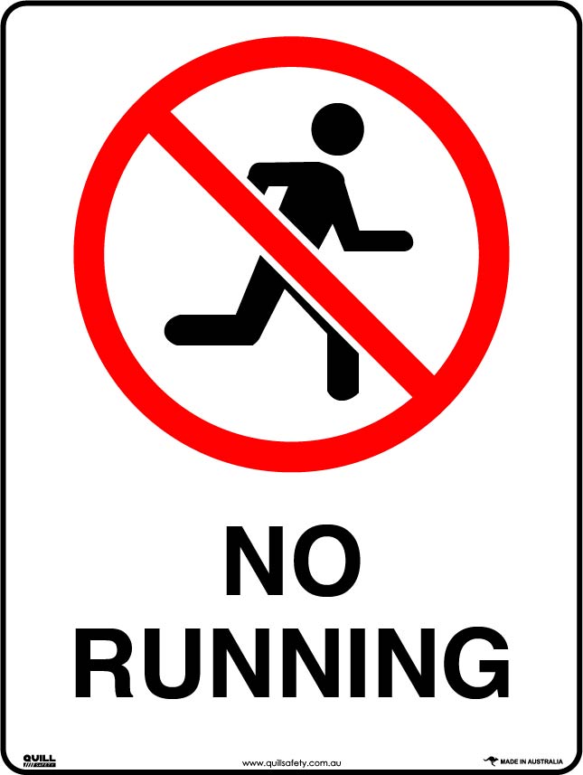 Prohibition Signs - No Running Image