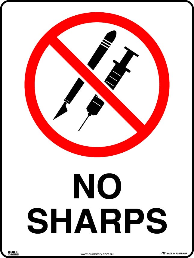Prohibition Signs - No Sharps Image