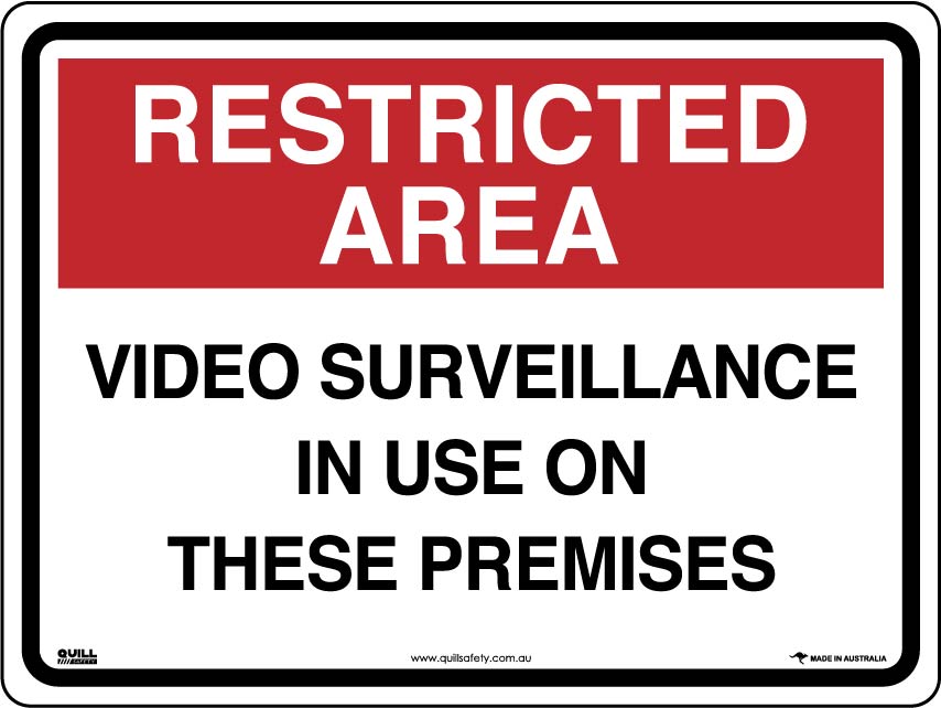 Restricted Area Signs - Video Surveillance In Use On These Premises Image