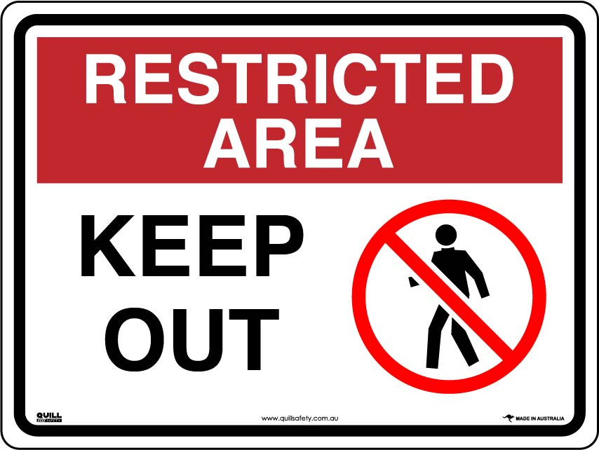 Restricted Area Signs - Keep Out Image