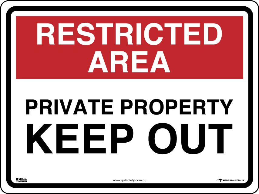 Restricted Area Signs - Private Property Keep Out Image
