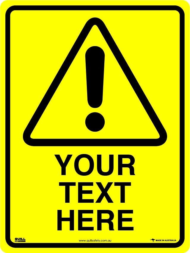 Warning Signs - Custom Sign - Your Text Here image