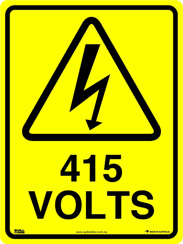 Warning Signs - 415 Volts Image