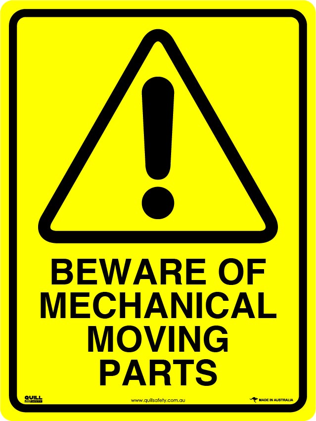 Warning Signs - Beware Of Mechanical Moving Parts Image