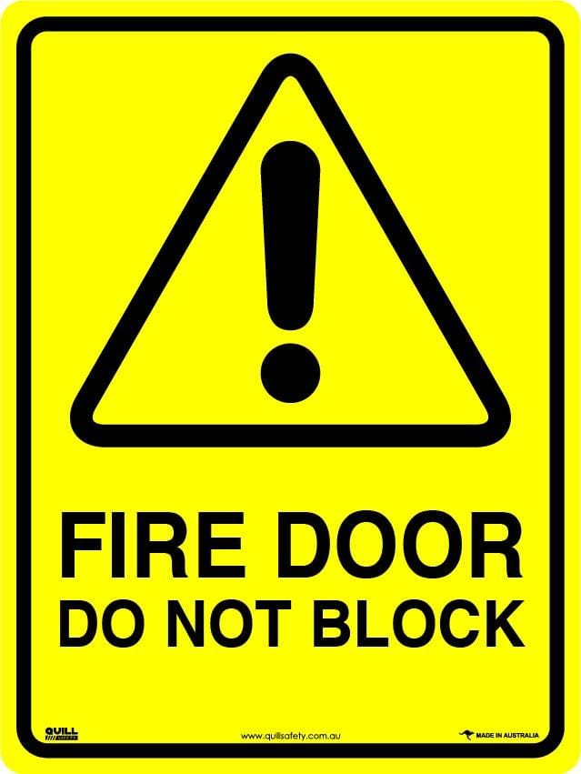 Warning Signs - Fire Door Do Not Block Image