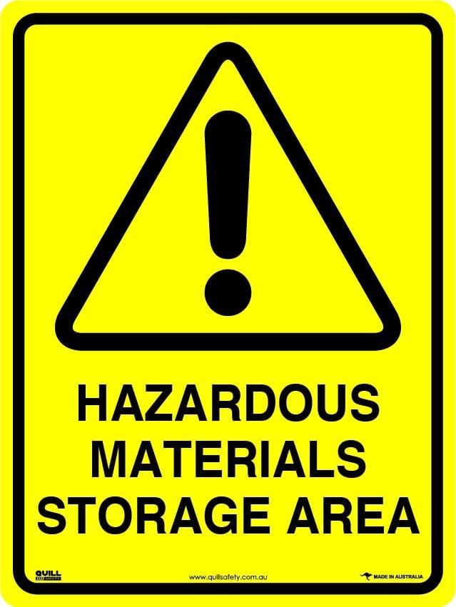 Warning Signs - Hazardous Materials Storage Area Image