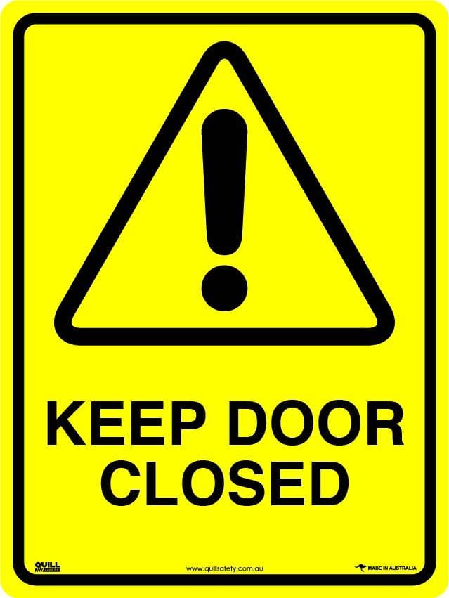 Warning Signs - Keep Door Closed Image